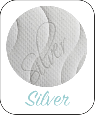 SILVER Zloženie: 7% sim, 30% viskóza, 70% polyester, poťah zónovo prešitý s klimatizačnou výplňou, PES vláknom 250 gr/m2
